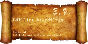 Bálint Viktória névjegykártya